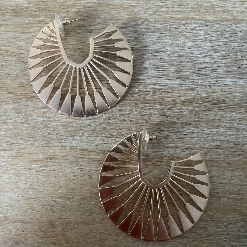 EUC Deanne Rose Gold Hoop Earrings✨